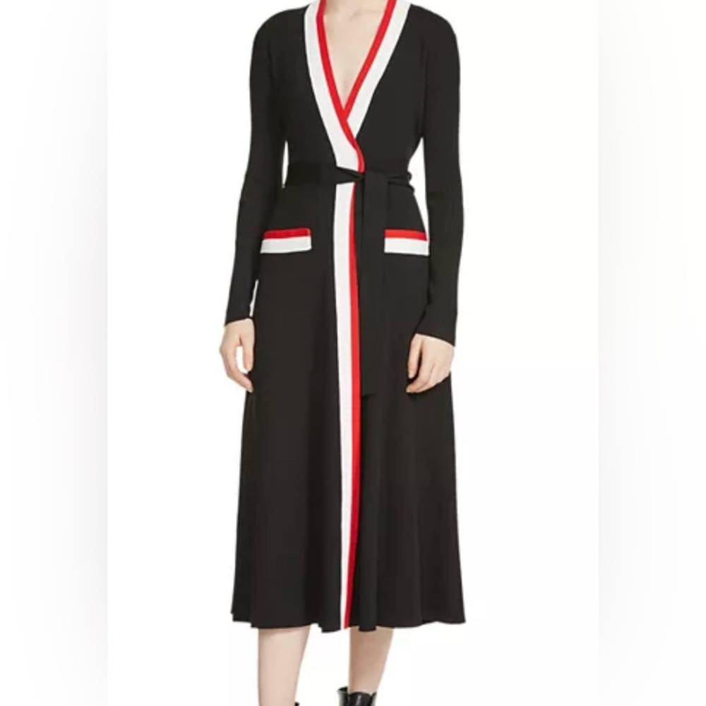 MAJE Ribbed Long Maxi Cardigan - Picture 2 of 11